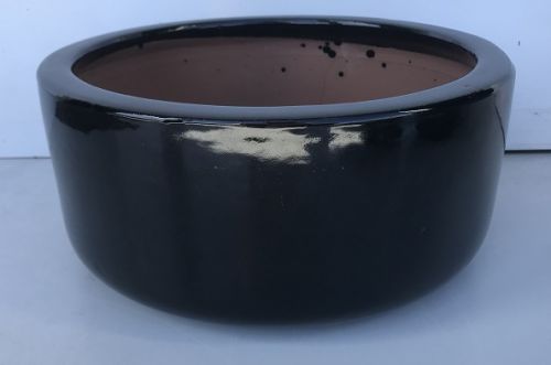 Bowl Straight Sided - Glazed - Shiny Black