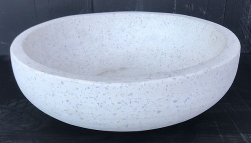 Low Bowl Bonsai - White Terrazzo