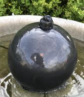 Ball with hole - Glazed - Matt Black