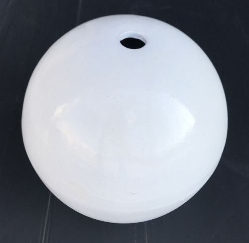 Ball - Glazed - White w hole