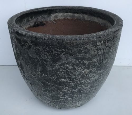 Tall Egg Bubble Glazed - Black